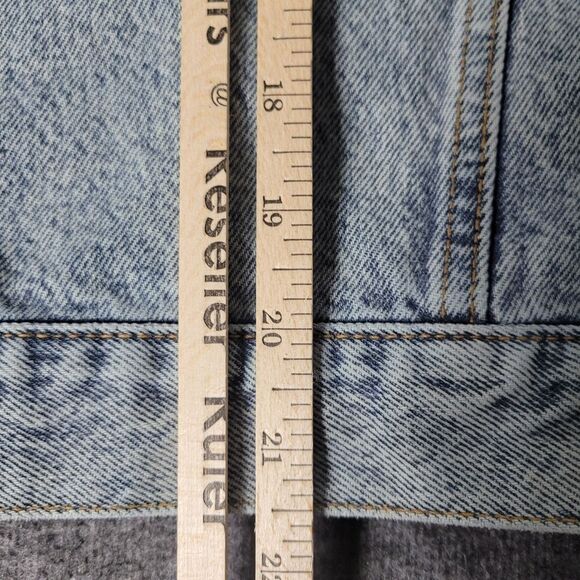 Maje Sleeveless Vest Women's Size 38 Blue Demin Washed Jacket - Picture 9 of 11